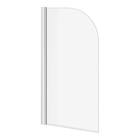 Hinged Curved Top Bath Screen (785 x 1400mm) Large Image