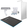 Imperia 1400 x 900 Wet Room Pack - Chrome Profile