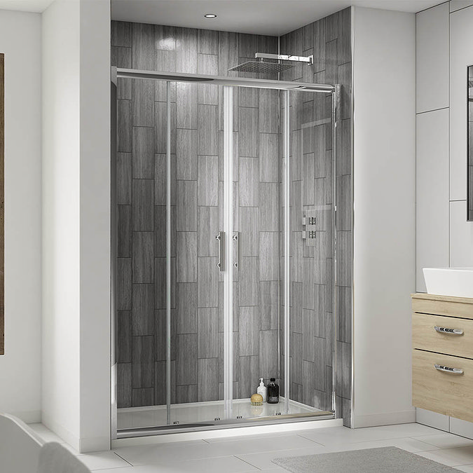 Pacific Double Sliding Shower Door - Various Sizes Large Image