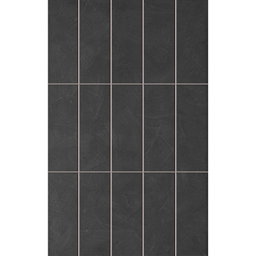 15 Taranto Matt Black Pre Cut Wall Tiles - 25 x 40cm Profile Large Image