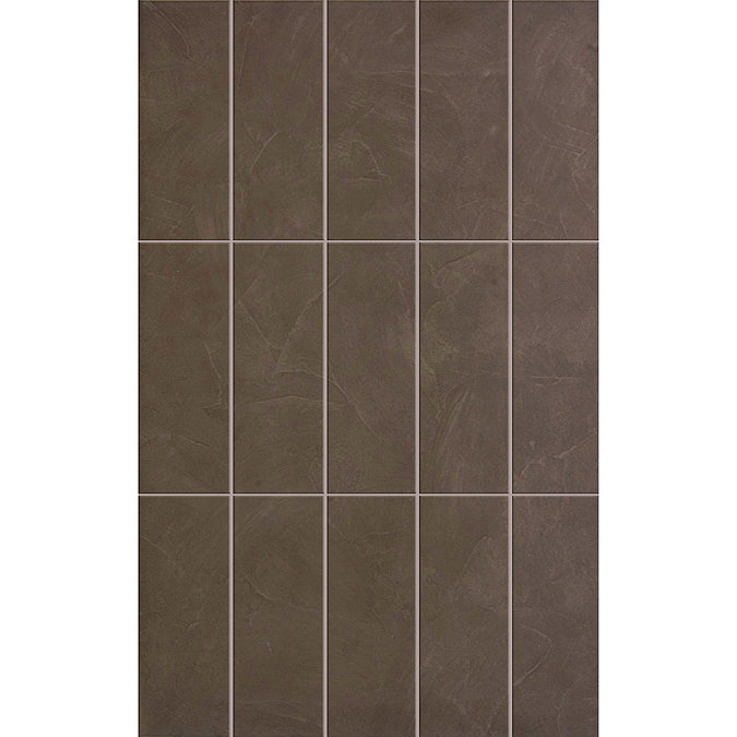 15 Taranto Matt Brown Pre Cut Wall Tiles - 25 x 40cm Large Image