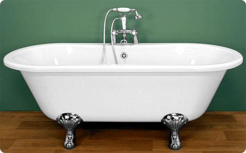 1500 Double Ended Bath with Chrome Leg Set Large Image