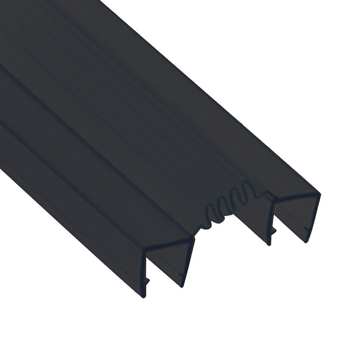 1500mm Black Folding Shower Screen Seal Strip for 4-6mm Glass