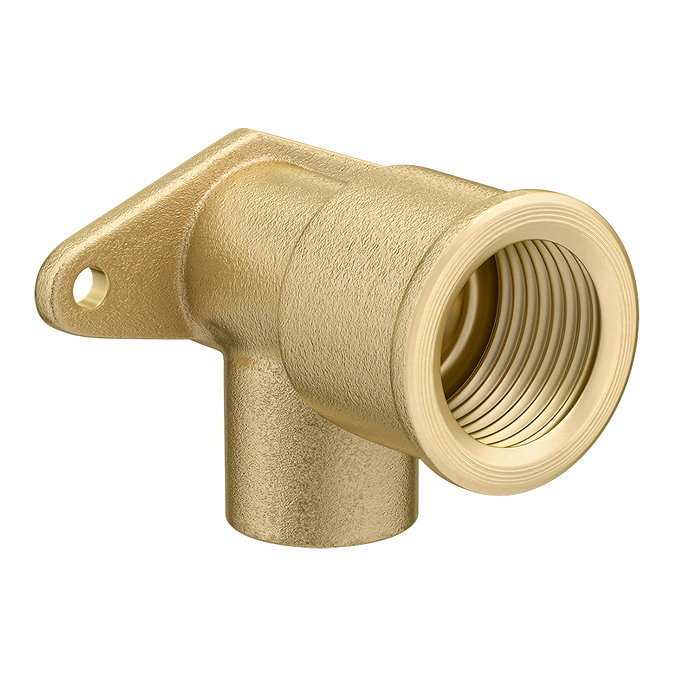 15mm x 1/2" Wallplate Elbow - End Feed Large Image