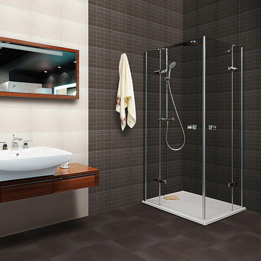 16 Taranto Matt Graphite Floor Tiles - 31.6 x 31.6cm Feature Large Image