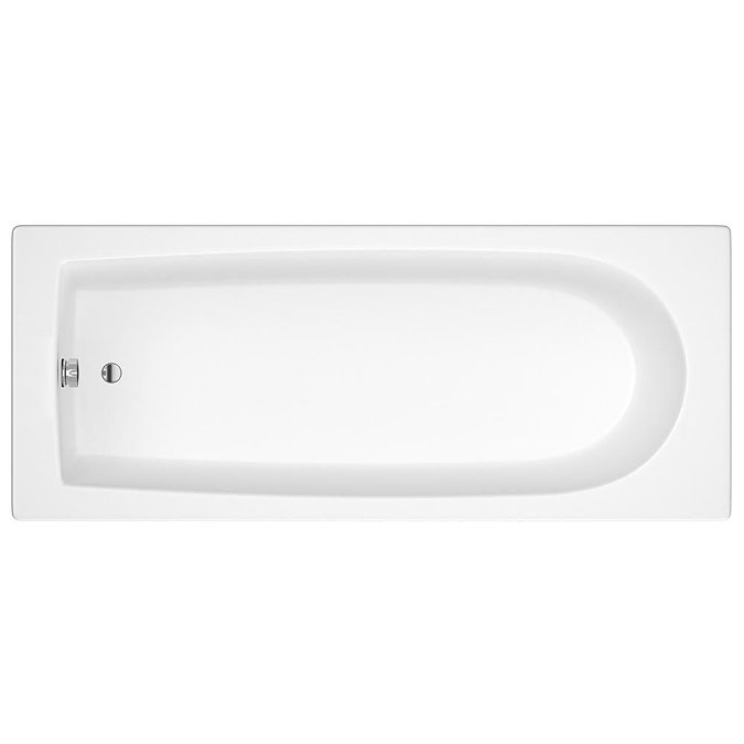 1600 x 700 Round Single Ended Bath + Panels  Profile Large Image