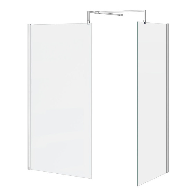 1600 x 900 Wet Room Enclosure Pack - Chrome Profile Large Image