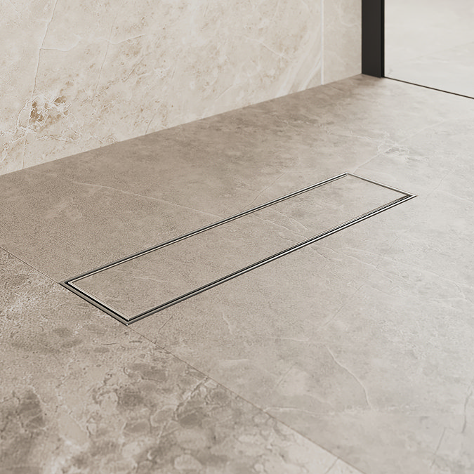 Imperia 1600 x 900 Wet Room Pack with Linear Tileable Waste Cover Chrome