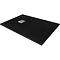 1200 x 800mm Black Slate Effect Rectangular Shower Tray + Chrome Waste Large Image