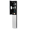 1622mm Slimline Tall Mirror Cabinet Dark Oak