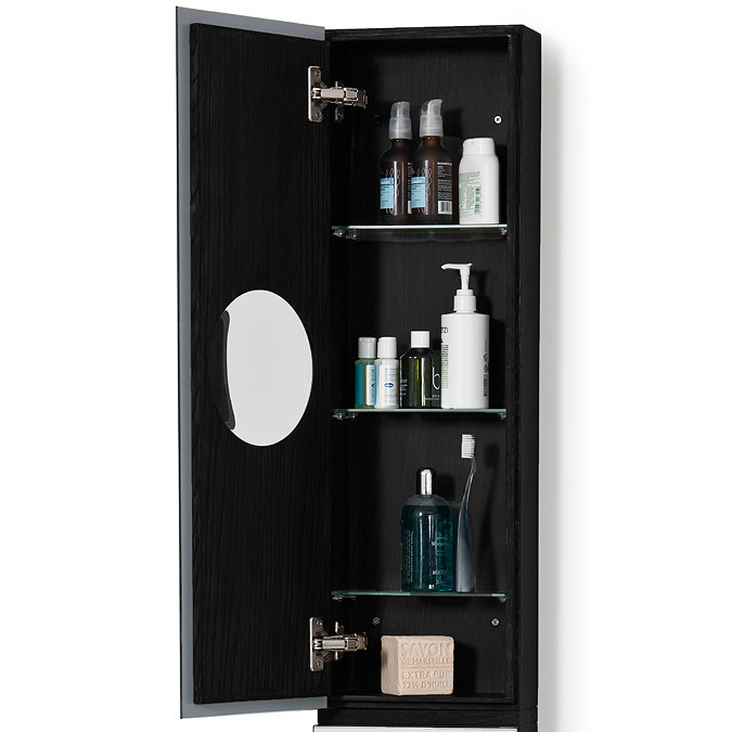 1622mm Slimline Tall Mirror Cabinet Dark Oak
