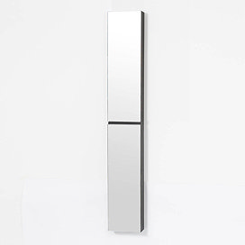 1622mm Slimline Tall Mirror Cabinet Dark Oak Large Image