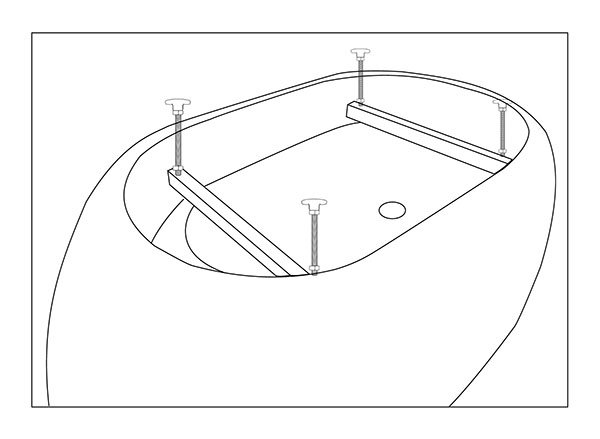 Verona Freestanding Modern Bath 1650 x 850 x 575mm