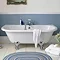 Premier Double Ended Back to Wall Roll Top Bath Inc. Chrome Legs - 1700mm Large Image