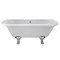 Nuie 1700 Double Ended Back to Wall Roll Top Bath with Corbel Leg Set Large Image