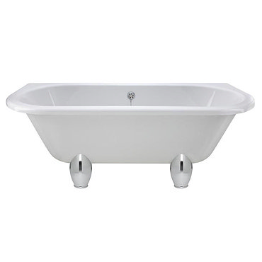 Premier Double Ended Back to Wall Roll Top Bath Inc. Chrome Legs - 1700mm Profile Large Image