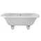 Nuie 1700 Double Ended Back to Wall Roll Top Bath with Deacon Leg Set Large Image