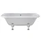 Nuie 1700 Double Ended Back to Wall Roll Top Bath with Pride Leg Set Large Image