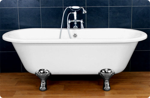 1700 Double Ended Bath with Chrome Leg Set Large Image