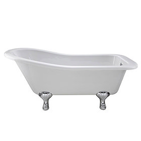 Nuie Kensington 1700 x 730mm Small Roll Top Slipper Bath with Corbel Leg Set Large Image