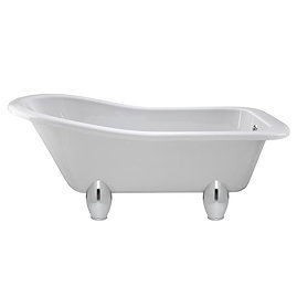 Nuie Kensington 1700 x 730mm Small Roll Top Slipper Bath with Deacon Leg Set Large Image