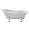 Nuie Kensington 1700 x 730mm Small Roll Top Slipper Bath with Pride Leg Set Large Image
