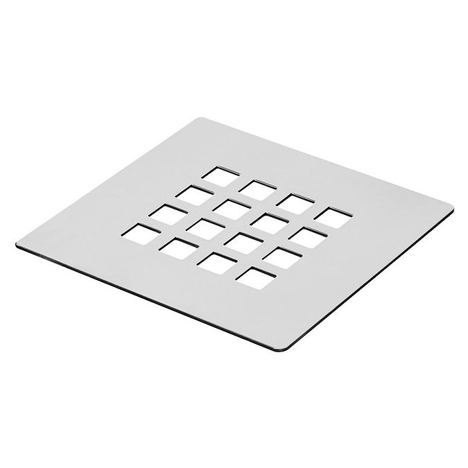 1700 x 800mm White Slate Effect Rectangular Shower Tray + Chrome Grill Waste  Feature Large Image