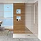 1700 x 900mm White Slate Effect Rectangular Shower Tray + Chrome Waste additional Large Image