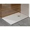 1700 x 900mm White Slate Effect Rectangular Shower Tray + Chrome Waste  Newest Large Image