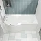 Cruze P Shaped Shower Bath - 1700mm with Screen + Panel  Standard Large Image