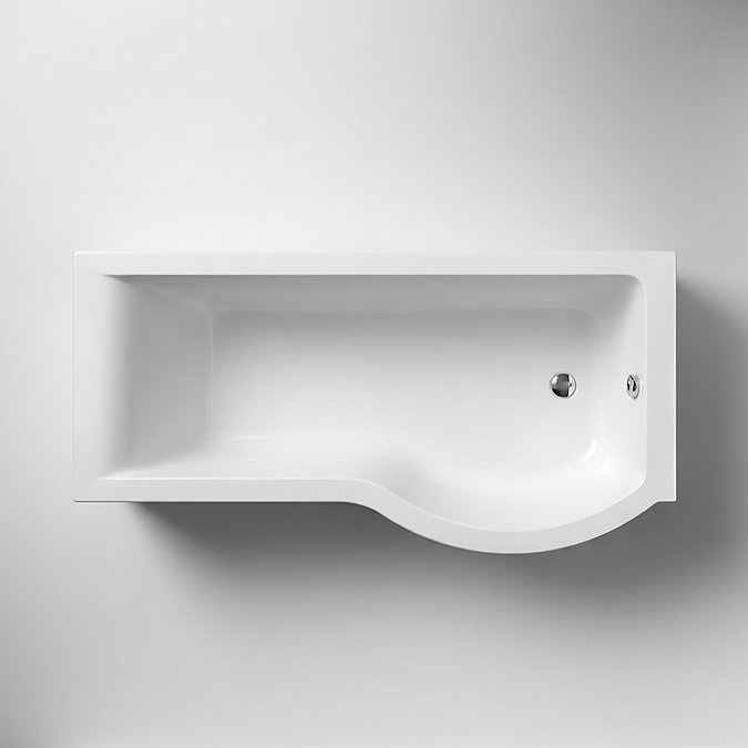 Cruze P Shaped Shower Bath - 1700mm with Screen + Panel