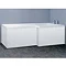 1700mm L Shape Square Bath w/ Side & End Panels - White - Right hand option Large Image