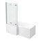 Milan Square Shower Bath - 1700mm Inc. Double Hinged Screen & MDF Panel Standard Large Image