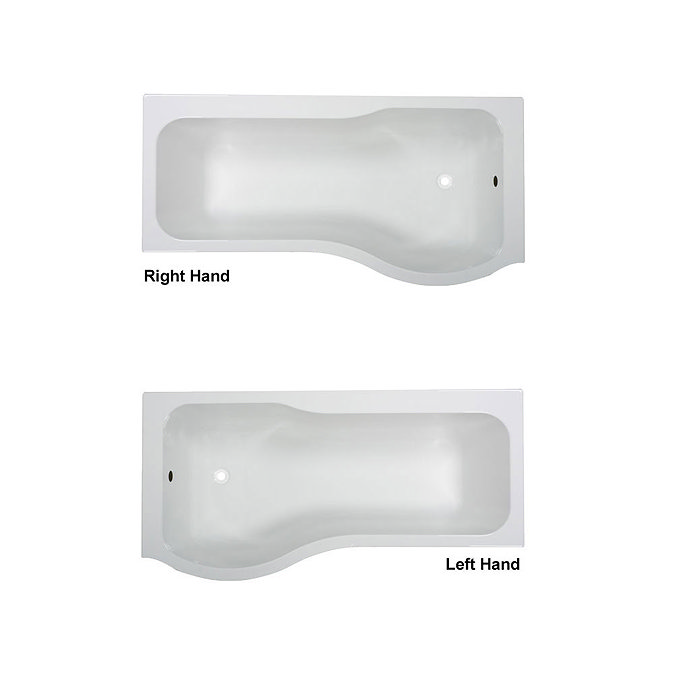 Sommer P-Shaped Shower Bath 1700mm (Inc. Sliding Screen + Acrylic Front Panel) Profile Large Image