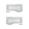 Sommer P-Shaped Shower Bath 1700mm (Inc. Sliding Screen + Acrylic Front Panel) Profile Large Image