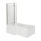 1700mm Square Shower Bath with Hinged Screen Large Image