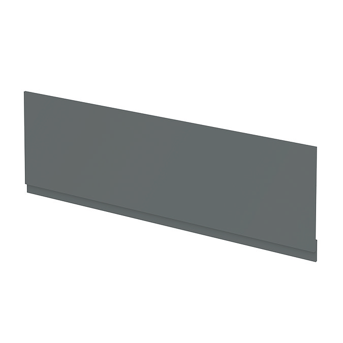 1700mm Waterproof Gloss Grey Front Bath Panel & Plinth