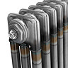 1800 x 376mm Raw Metal (Lacquered) 3 Column Radiator