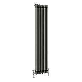 1800 x 376mm Raw Metal (Lacquered) 3 Column Radiator