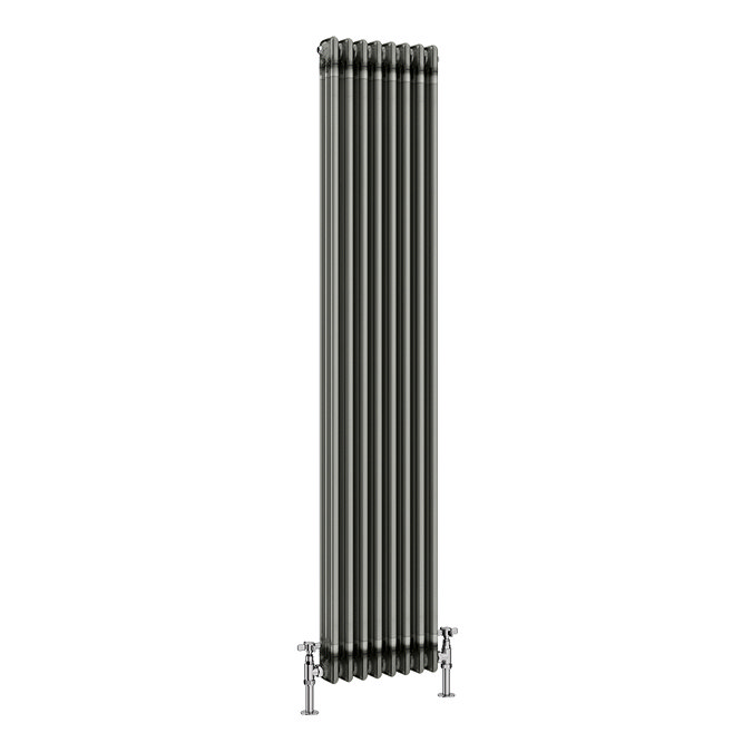 1800 x 376mm Raw Metal (Lacquered) 3 Column Radiator
