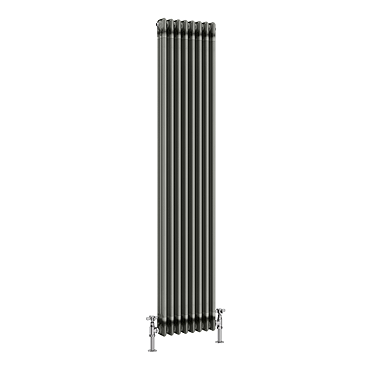 1800 x 376mm Raw Metal (Lacquered) 3 Column Radiator