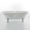 Roma 1800 x 800 Luxury Double Ended Freestanding Bath with Chrome Leg Set Profile Large Image