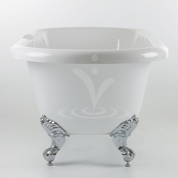 Roma 1800 x 800 Luxury Double Ended Freestanding Bath with Chrome Leg Set Standard Large Image