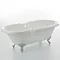 Roma 1800 x 800 Luxury Double Ended Freestanding Bath with Chrome Leg Set Large Image