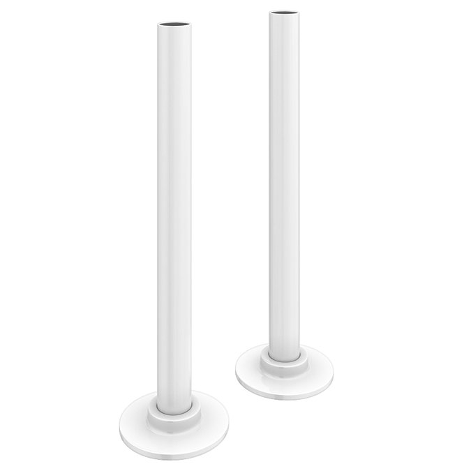 Arezzo 180mm Matt White 15mm Pipe Kit for Radiator Valves Large Image