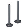 180mm Grey Tubes + Plates for Radiator Valves Large Image