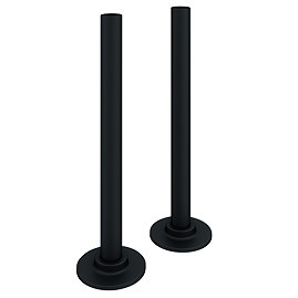 Arezzo 180mm Matt Black 15mm Pipe Kit for Radiator Valves Large Image