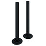 Arezzo 180mm Matt Black 15mm Pipe Kit for Radiator Valves Large Image