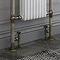 180mm Old English Brass Tubes + Plates for Radiator Valves Profile Large Image