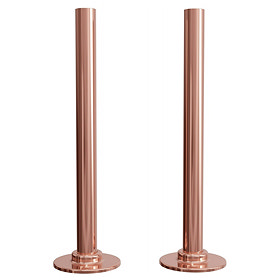 Arezzo 180mm Rose Gold 15mm Pipe Kit for Radiator Valves Large Image